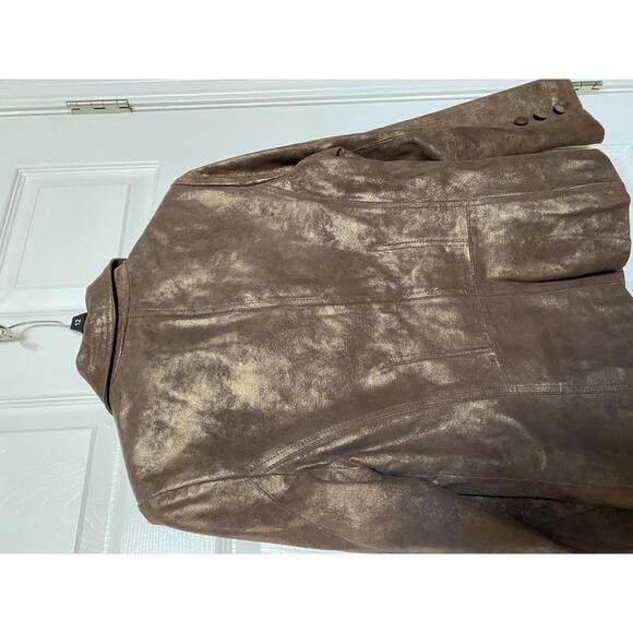 Dialogue Women's Brown Metallic Blazer Jacket XS - Picture 4 of 4